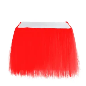 RONSHIN Romantic Table Skirts Wedding Party Birthday Supply Bright Red