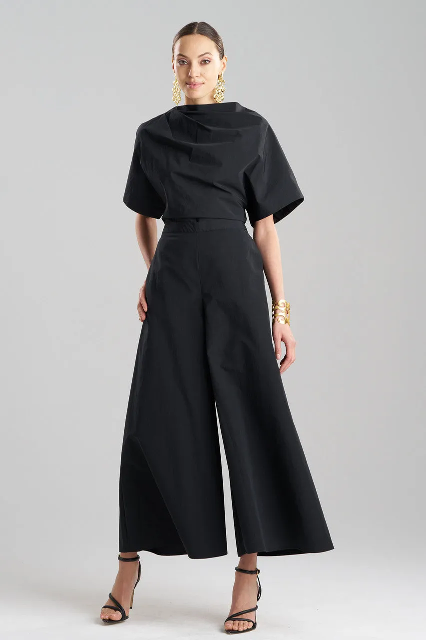 Taffeta Palazzo Pull On Pants