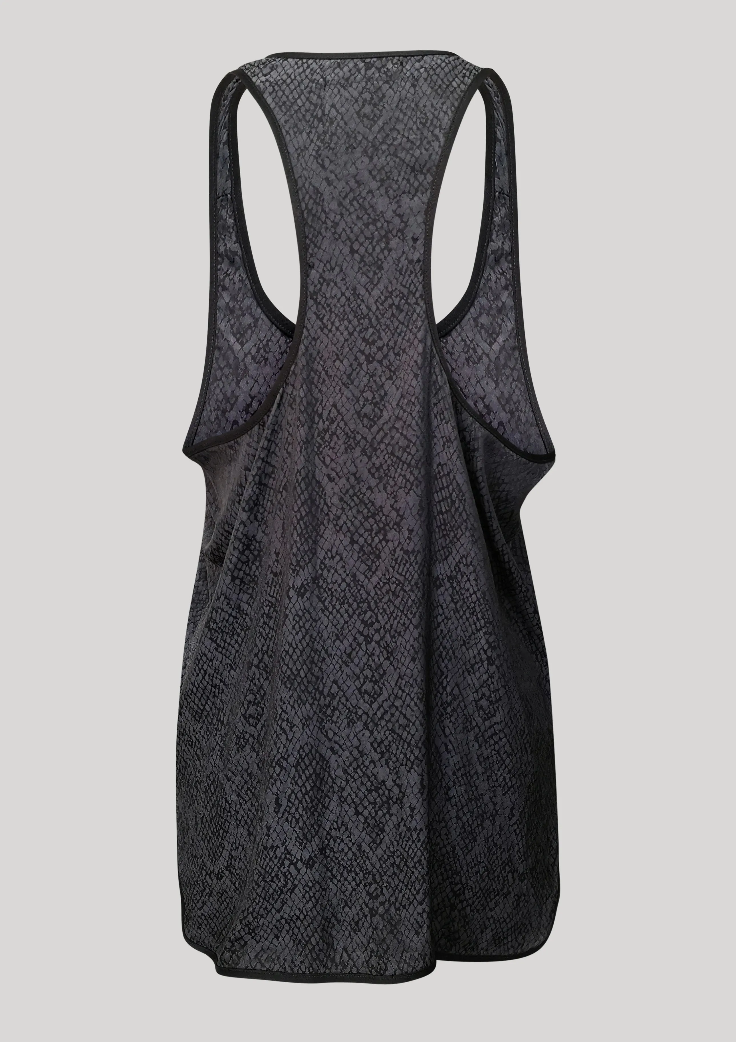 TANK TOP - JACQUARD SATIN black snake