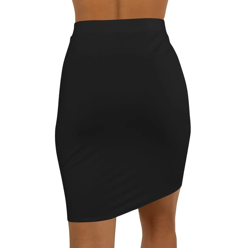 Uniquely You Womens Mini Skirt - Stretchy / Black Pencil Skirt