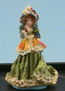 Victorian Lady figurine in Green by Jeannetta Kendall