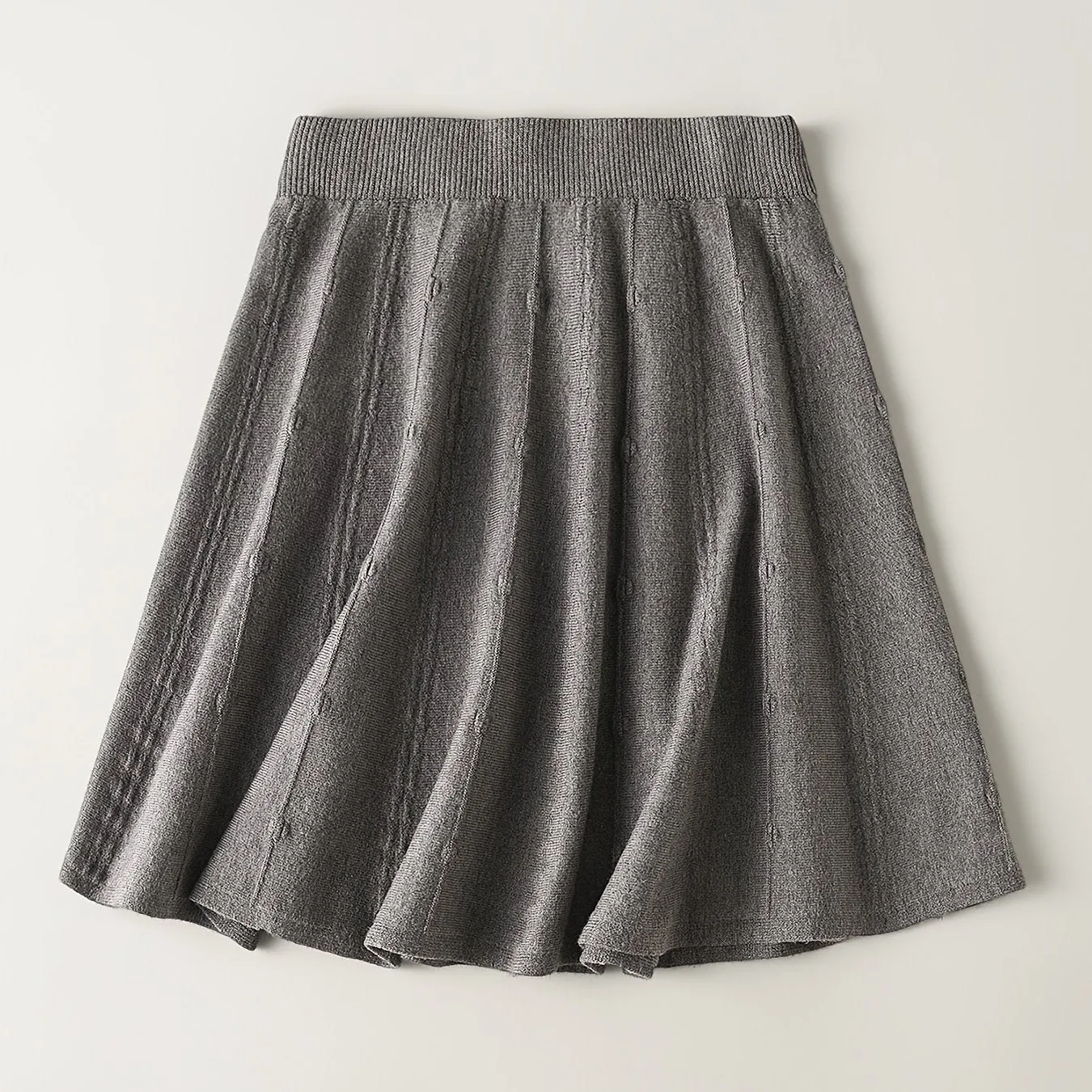 Women's Petite Casual Solid Knitted Fashion High Waist Skirt, Casual Every Day Skirts